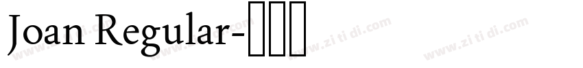 Joan Regular字体转换
